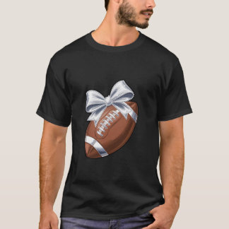 T-shirt Coquette Bow Funky Football Lover Jour Football