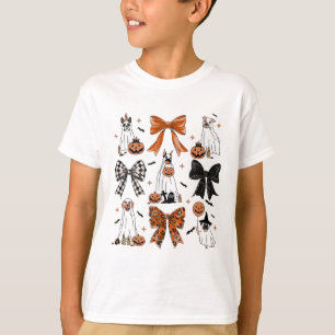 T-shirt Coquette Bow mignon Chiens fantômes Halloween Citr