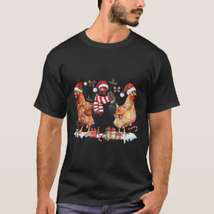 T-shirt Coquette Bow Poulet de Noël Casquette Lumières Fer