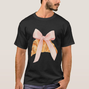 T-shirt Coquette Bow Rose Croissant Cuisine Baking Baker P