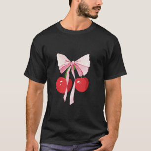 T-shirt Coquette Bows with cherries Cute Coquette girl clo
