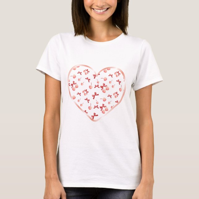 T-shirt Coquette Cherries: Love in Every Detail (Devant)