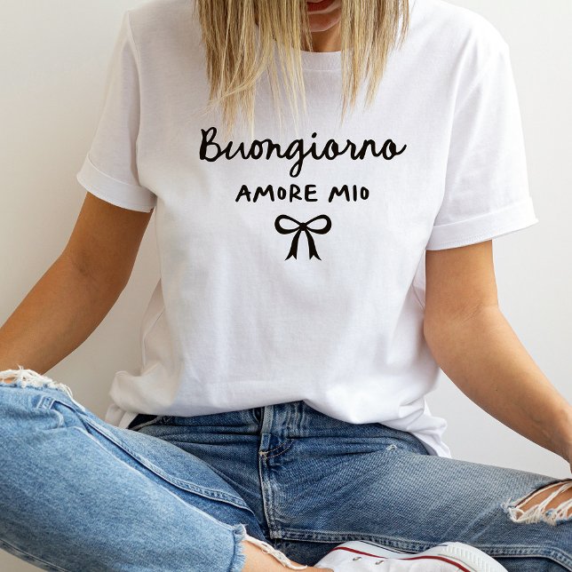 T-shirt Coquette chic italien de la vache | Buongiorno Amo (Créateur téléchargé)