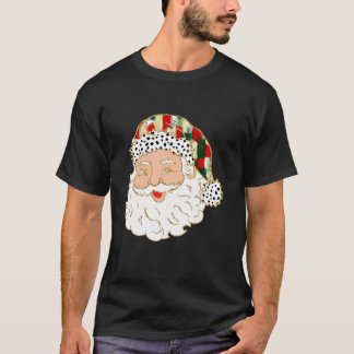 T-shirt Coquette colorée Bow Santa Claus Face Noël P