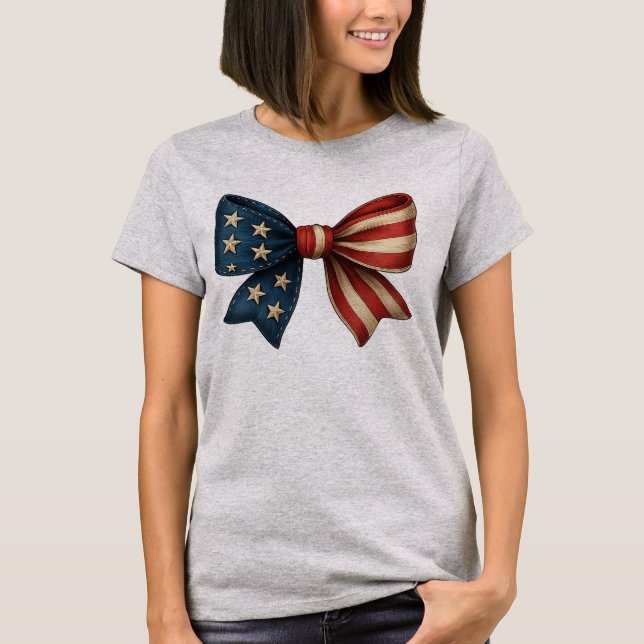 T-shirt Coquette de la boîte à drapeau américaine (Devant)