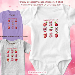 T-Shirt Coquette de la Saint-Valentin Cherry la plus douce