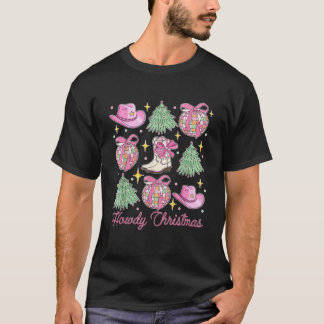 T-shirt Coquette de Noël rose Howay Noël