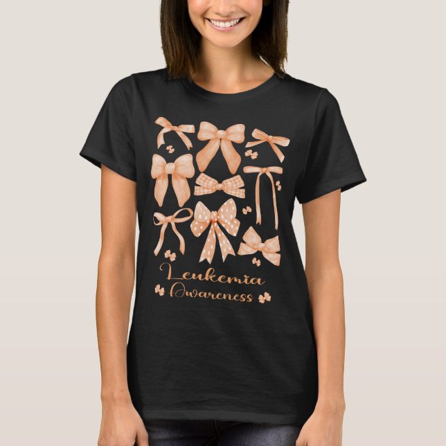 T-shirt Coquette Esthétique Leucémie Orange (Devant)