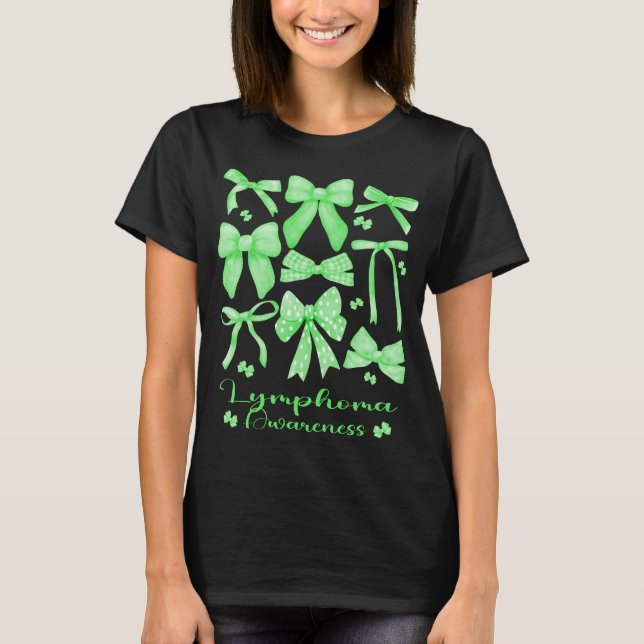 T-shirt Coquette esthétique Lymphome de la cou verte (Devant)