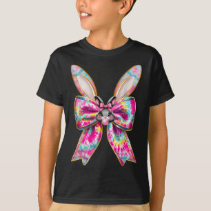 T-shirt Coquette Face Bunny de Pâques Bow Joyeux Gi de Pâq