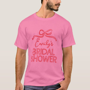 T-shirt Coquette fantaisie noeud à nouer douche nuptiale