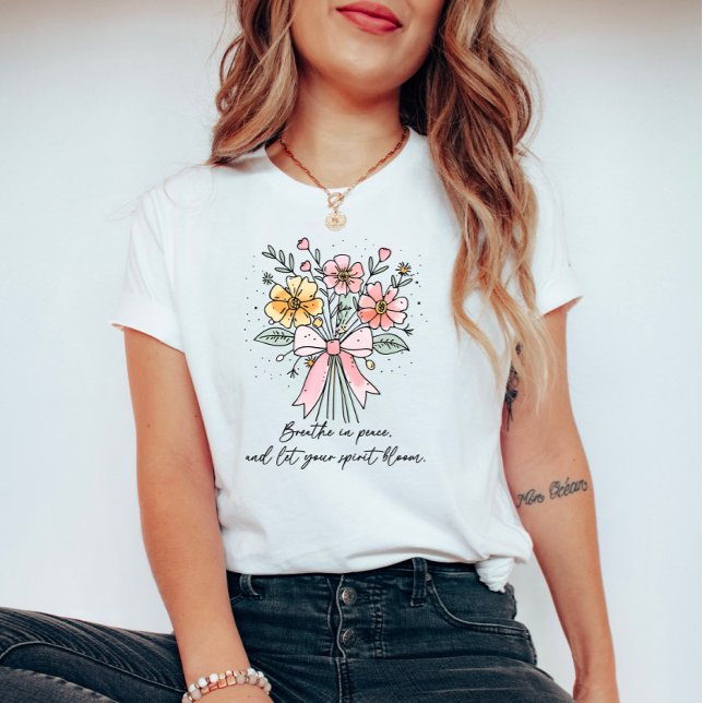T-shirt Coquette Floral Retro avec devis (Créateur téléchargé)