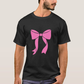 T-shirt Coquette Graphique pour femme s Bright Pink Bow Co