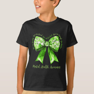 T-shirt Coquette Green Bow Support Guerrier Santé mentale
