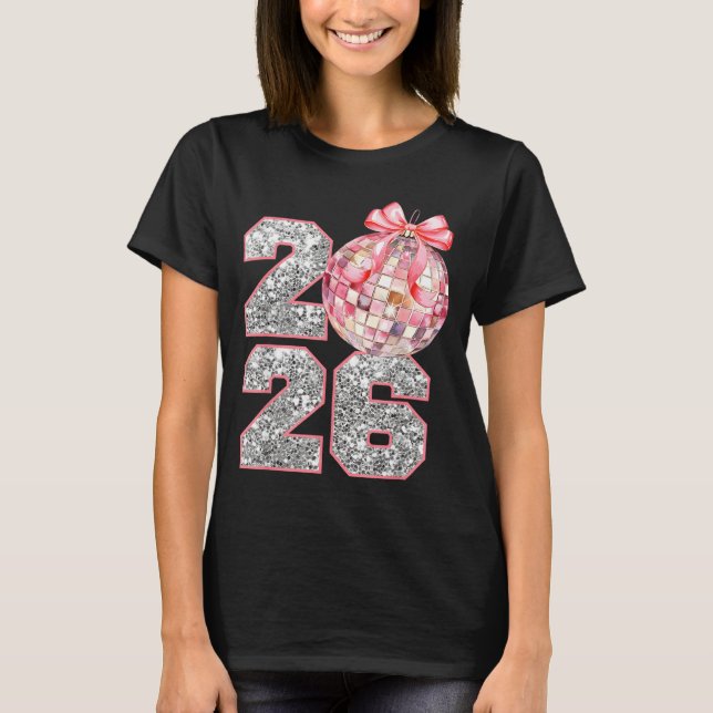 T-shirt Coquette Happy New Year Party 2026 Family Women Gi (Devant)