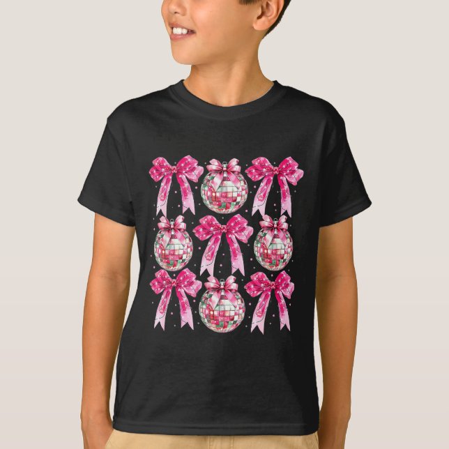 T-shirt Coquette New Year 2026, Retro New Years, Disco Bal (Devant)