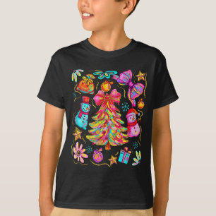 T-shirt Coquette Noël Prépa Ruban Dentelle Joyeux Noël Lum