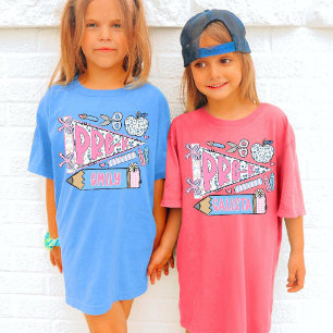 T-shirt Coquette PreK Enfants Prénom Retour à l'école
