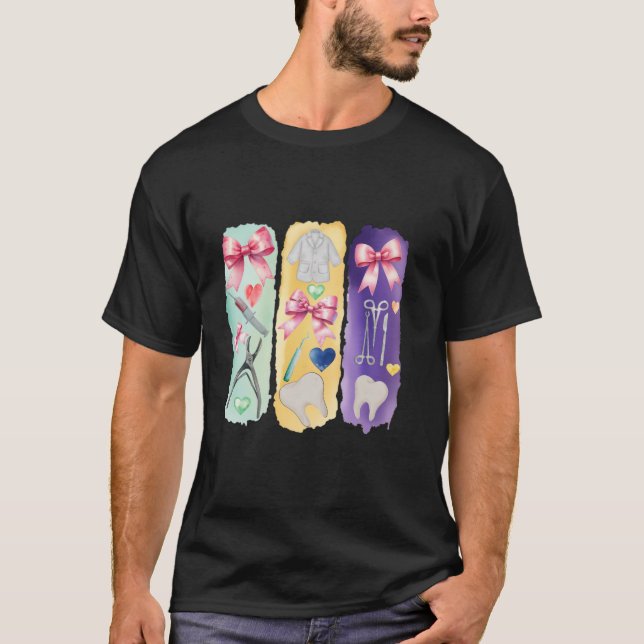 T-shirt Coquette rose Bow mignonette dents Dentist Squad D (Devant)