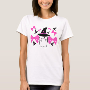 T-shirt Coquette rose Fantôme avec les vaches Halloween