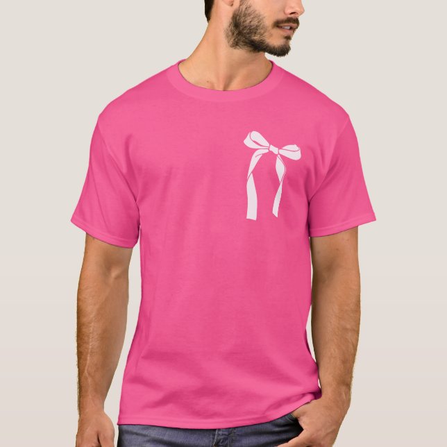 T-shirt coquette rose tendance esthétique (Devant)