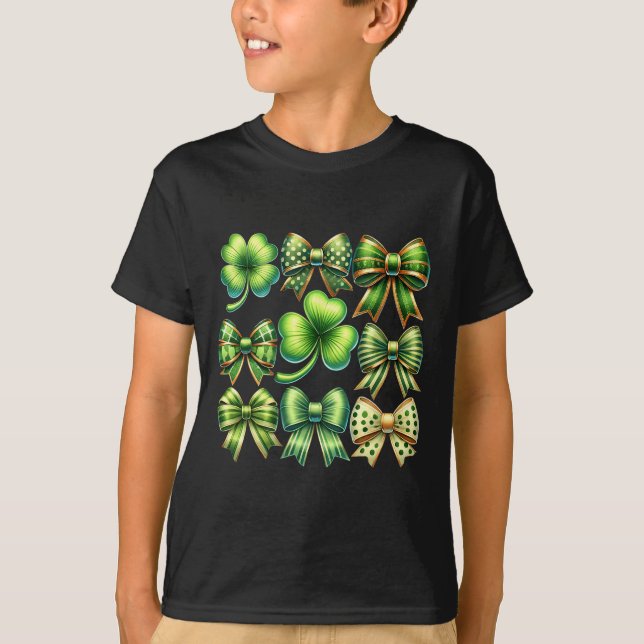 T-shirt Coquette Saint-Patrick Arc Trèfle Saint-Patrick  (Devant)