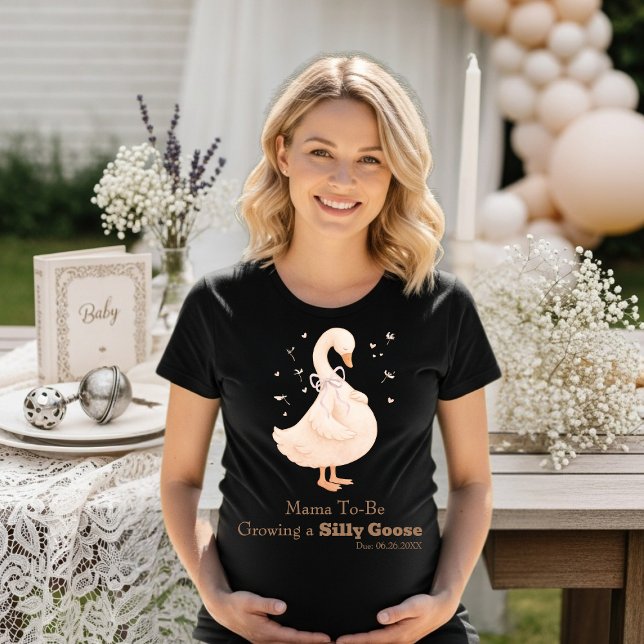 T-shirt Coquette Silly Goose Pink Mommy-to-Be, Pregnancy  (Coquette Silly Goose Pink Mommy-to-Be, Pregnancy T-Shirt)