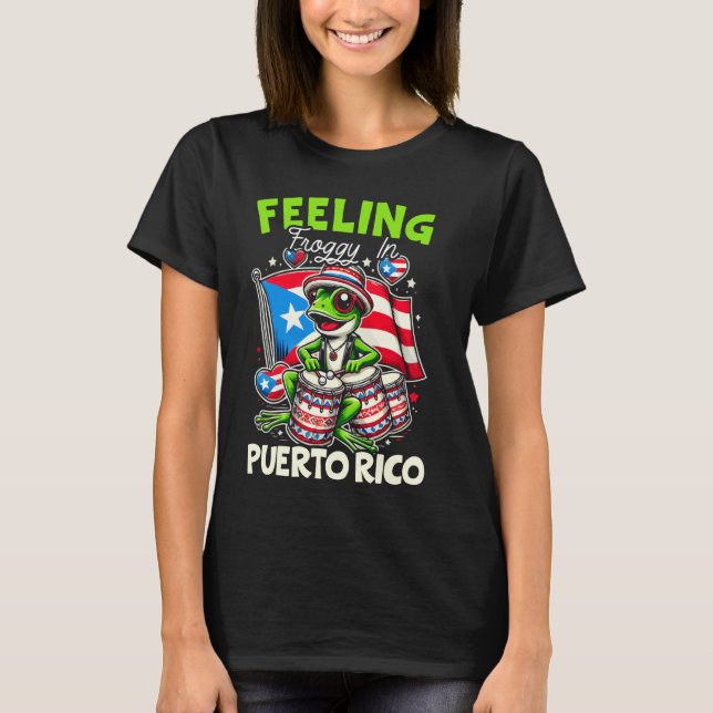 T-shirt Coqui Frog Porto Rico Pride Boricua Porto-Rico (Devant)