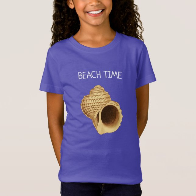 T-Shirt Coquillage de temps plage (Devant)