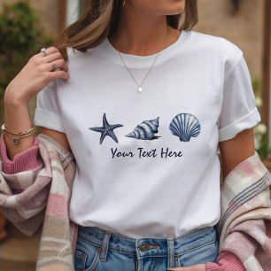 T-shirt Coquillages côtiers personnalisés Trésor Océan Été