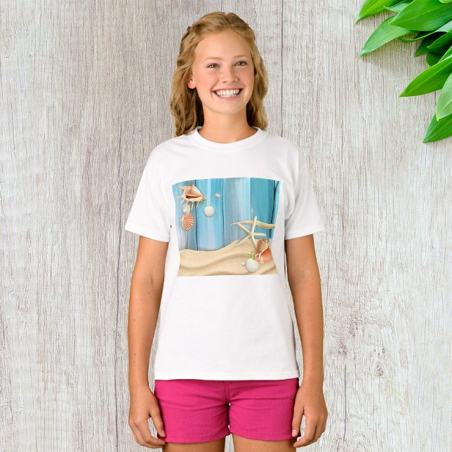 T-shirt Coquillages Sur Sable (Créateur téléchargé)