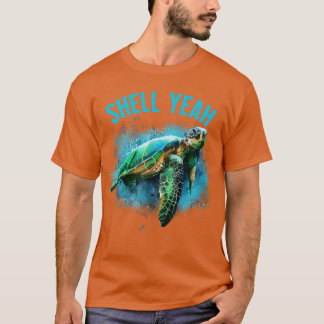 T-shirt Coquille drôle Ouais Vacation Plage Tortue de mer1