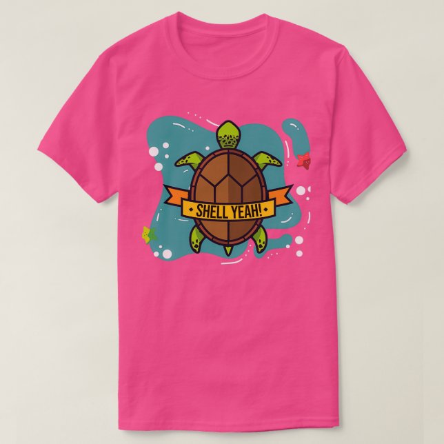 T-shirt Coquille Ouais mignonne Amateur Tortue Drôle Cadea (Design devant)