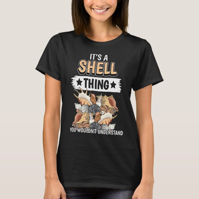 T-shirt Coquilles Citer Moule Cale Cale Cale De Coquille C (Devant)