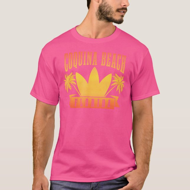 T-shirt Coquina Beach Floride Fl Surf Sunset Surfer (Devant)