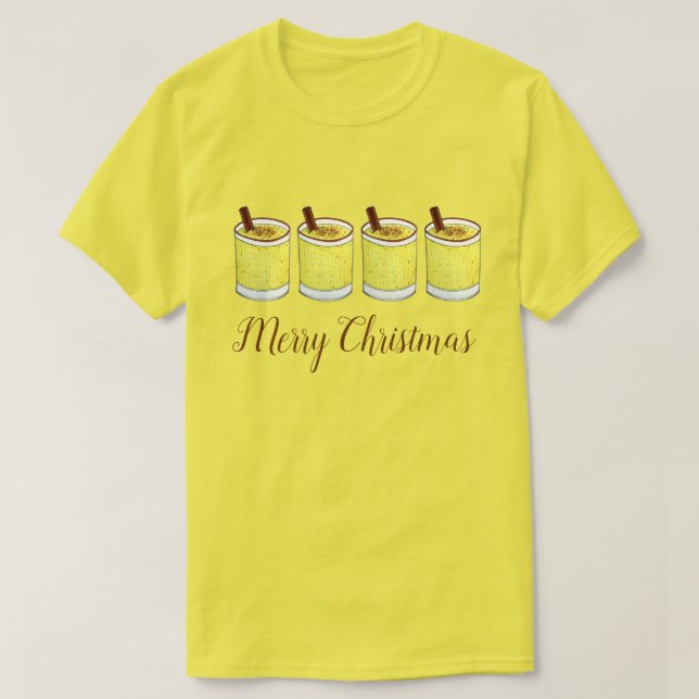 T-shirt Coquito Puerto Rican Eggnog Boire Joyeux Noël (Design devant)