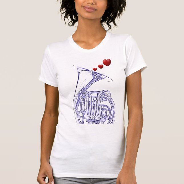 T-shirt Cor de harmonie avec la chemise de coeurs (Devant)