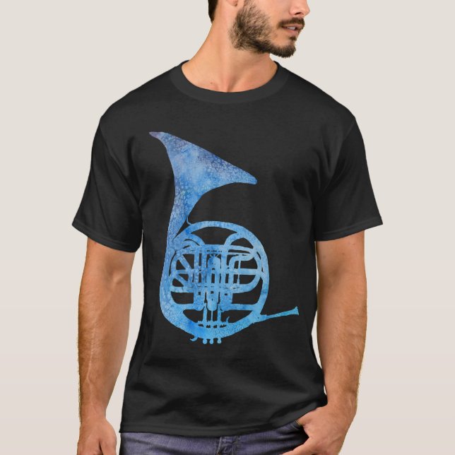 T-shirt Cor de harmonie bleu électrique (Devant)