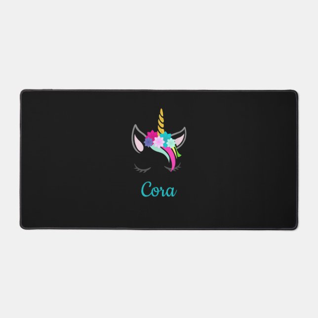 T-Shirt Cora Licorne Arc-en-Ciel Nom (Recto)