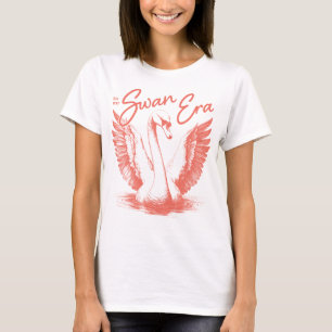 T-shirt Corail de l'époque branchée du cygne