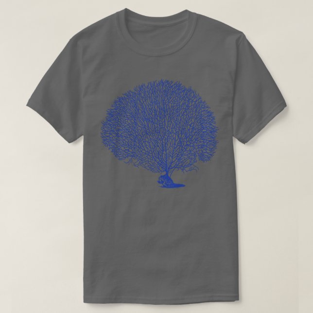 T-shirt Corail Fan Mer Bleue (Design devant)