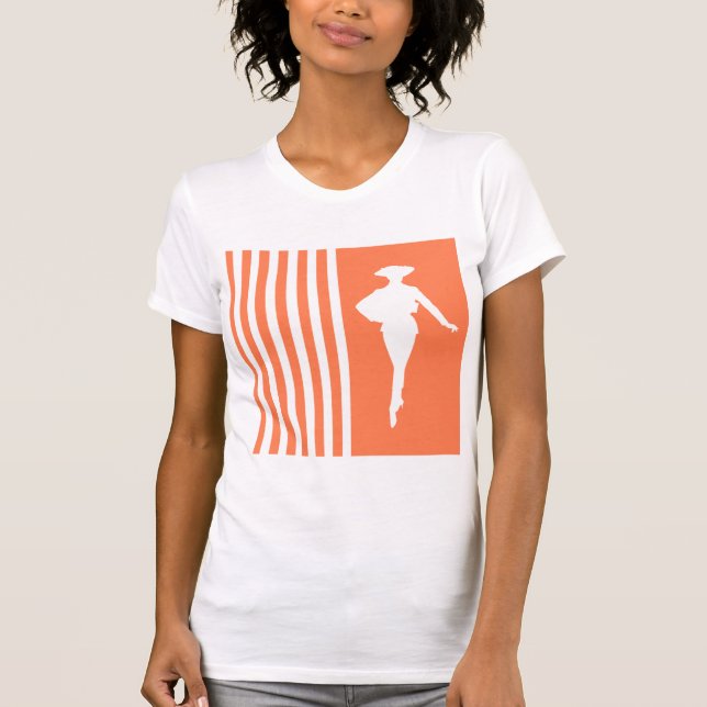 T-shirt Coral Grandes Modernes avec Silhouette Mode