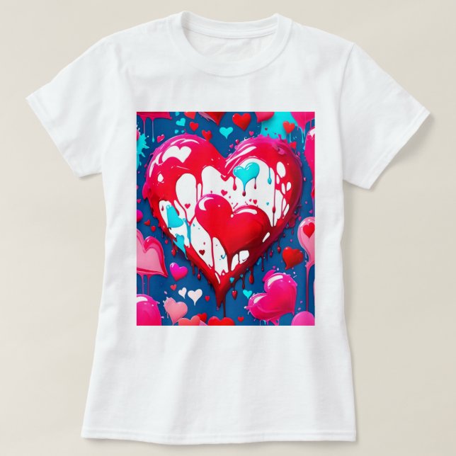 T-shirt Corazones derretidos (Design devant)