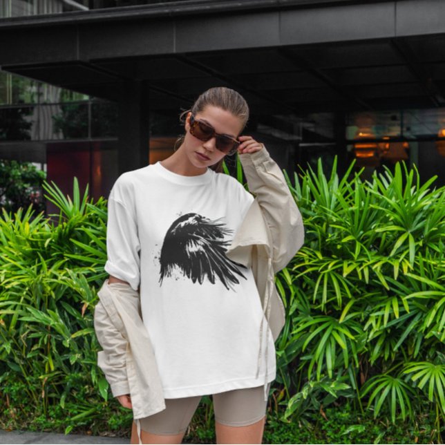 T-shirt Corbeau à encre (Créateur téléchargé)