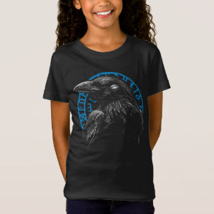 T-Shirt Corbeau avec Runes Nordiques - Art Sombre
