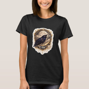T-shirt Corbeau céleste Lune Gothique Nuit Nature Vibes