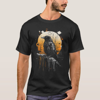 T-shirt Corbeau Corbeau Oiseau Sombre Sorcellerie Présages