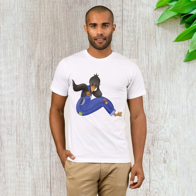 T-shirt Corbeau en salopette bleue (Créateur téléchargé)
