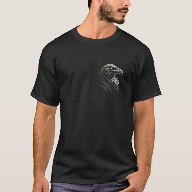 T-shirt Corbeau gothique classique - Corbeau de sorcelleri (Devant)