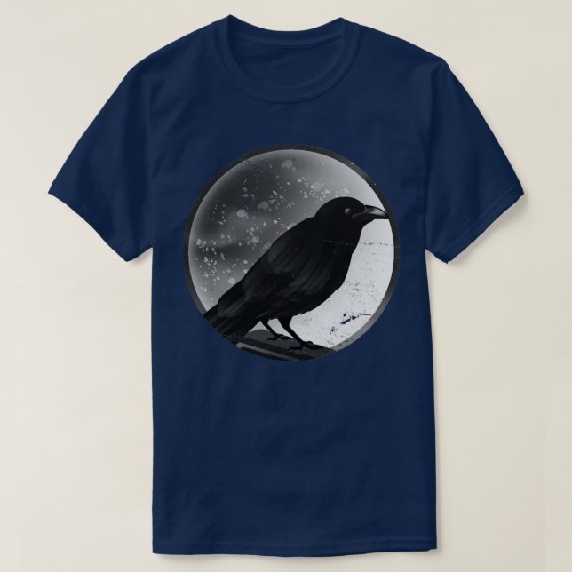 T-shirt Corbeau Halloween corbeau gothique (Design devant)